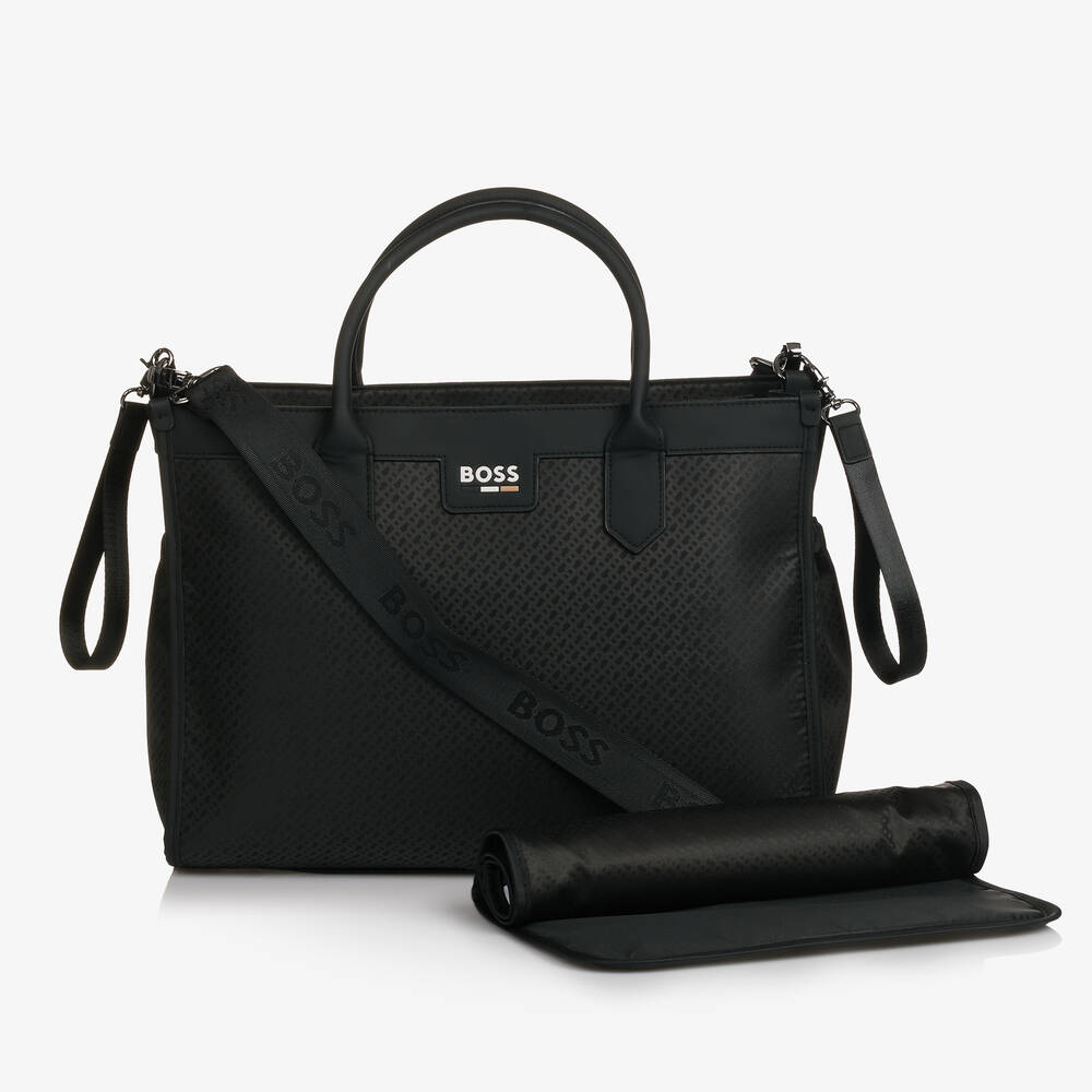 BOSS-Black Monogram Baby Changing Bag (40cm) | Childrensalon Outlet