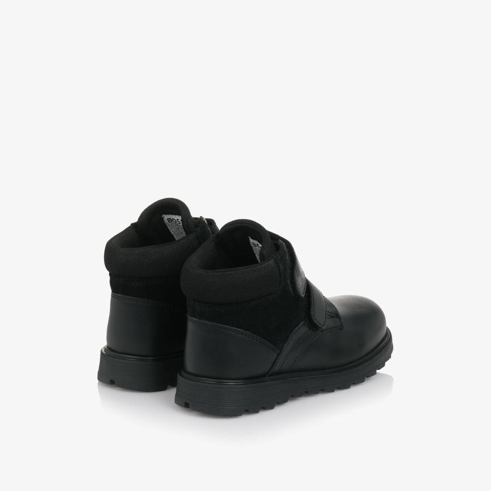 BOSS-Black Velcro Boots | Childrensalon Outlet