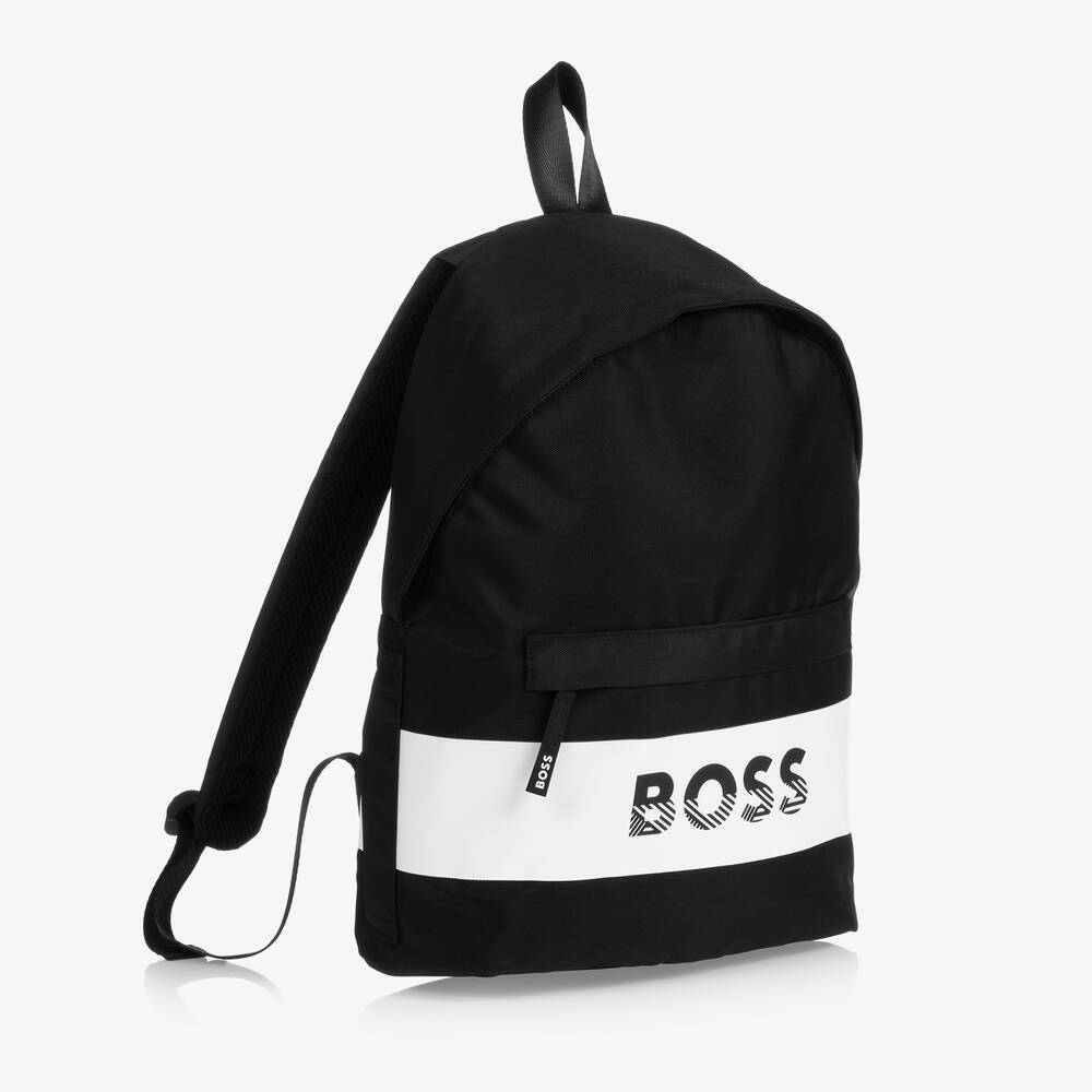 BOSS-Black & White Backpack (36cm) | Childrensalon Outlet