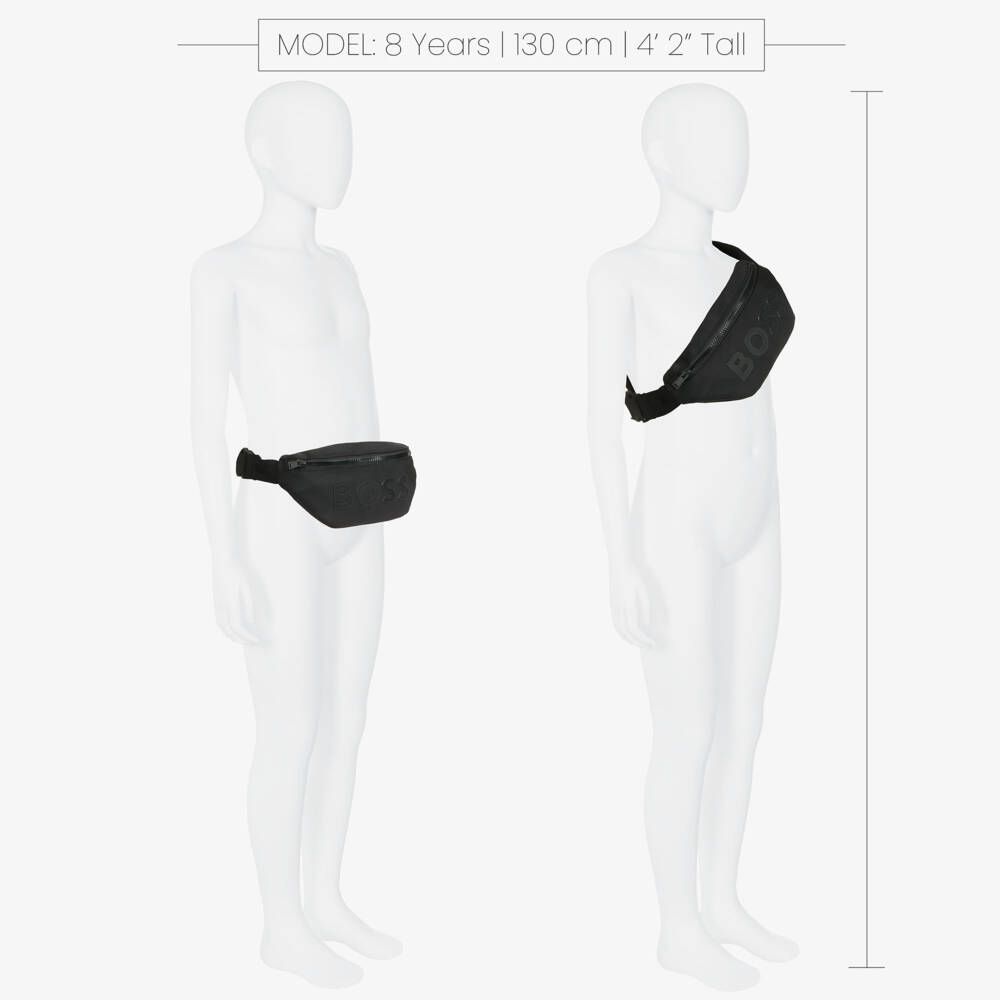 BOSS-Black Zip-Up Belt Bag (27cm) | Childrensalon Outlet