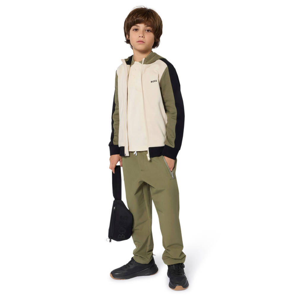 BOSS-Black Zip-Up Belt Bag (27cm) | Childrensalon Outlet