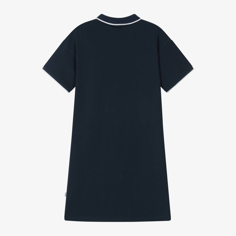 BOSS-Синее платье поло для девочек | Childrensalon Outlet