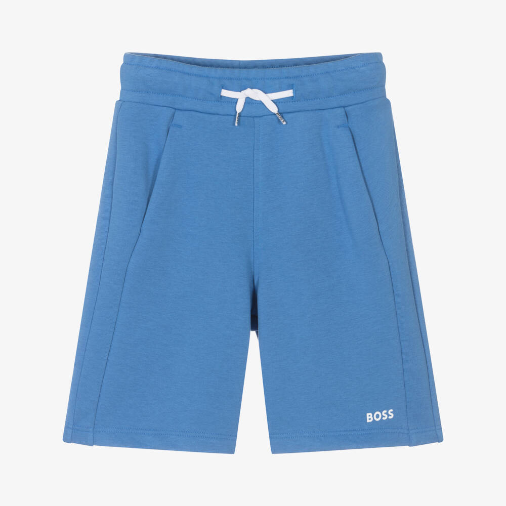 BOSS-Шорты трикотажные для мальчиков лазурные | Childrensalon Outlet