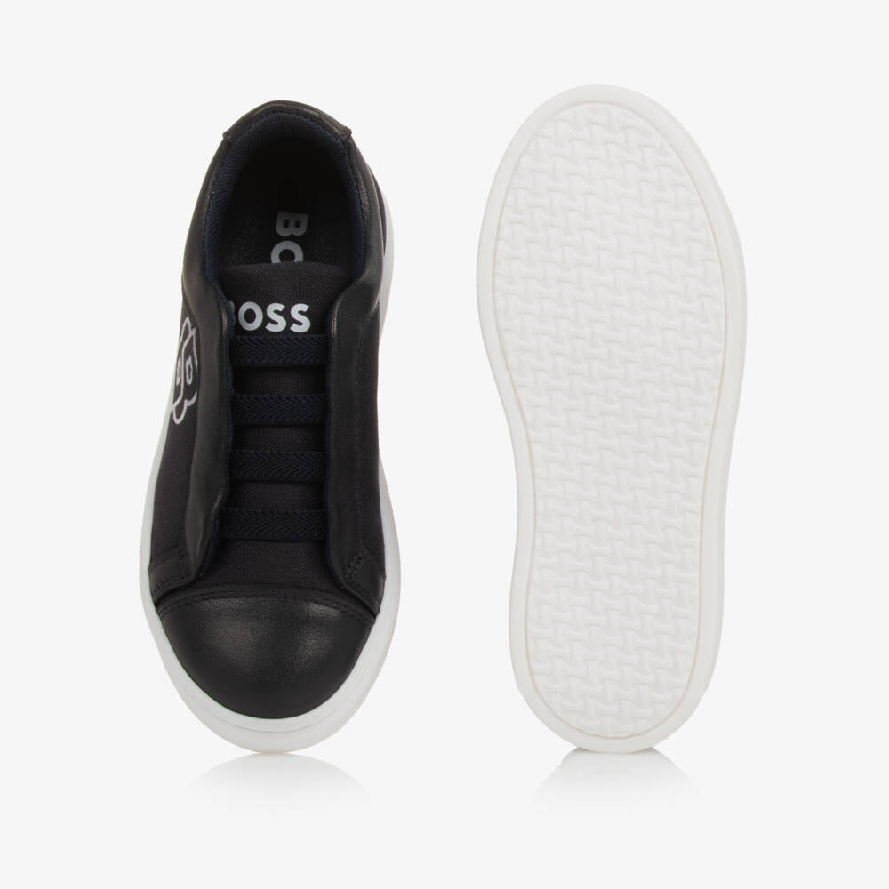BOSS-Boys Azure Slip-On Logo Sneakers | Childrensalon Outlet