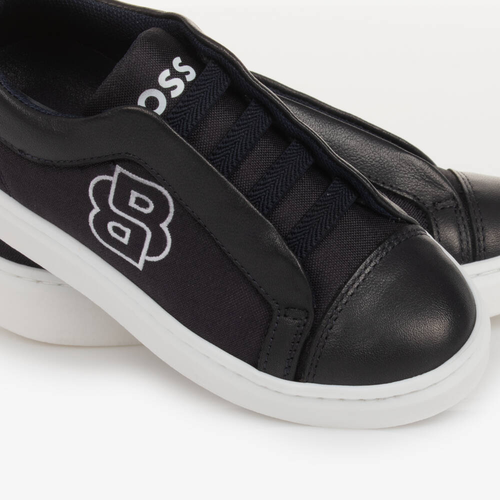 BOSS-Boys Azure Slip-On Logo Sneakers | Childrensalon Outlet