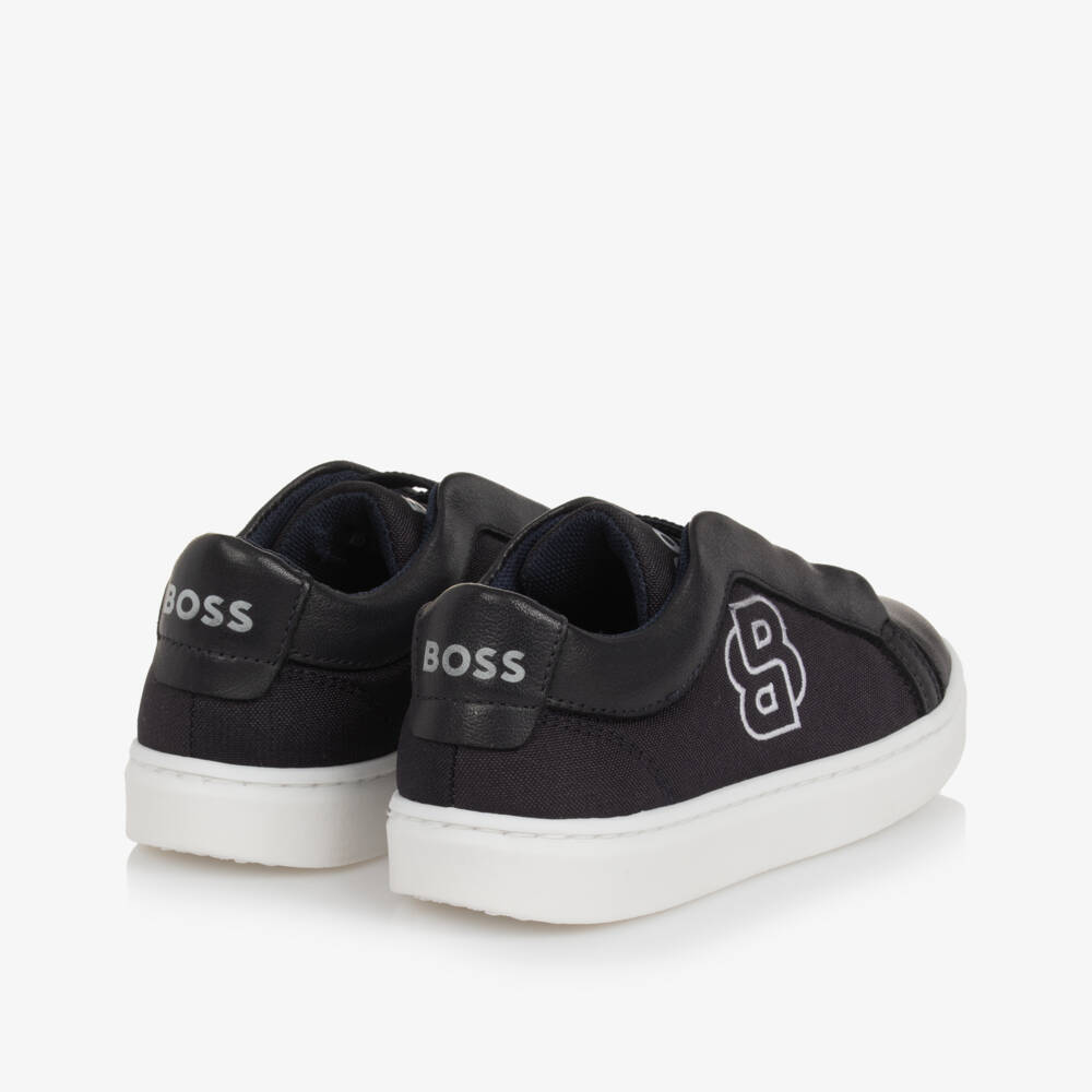 BOSS-Boys Azure Slip-On Logo Sneakers | Childrensalon Outlet