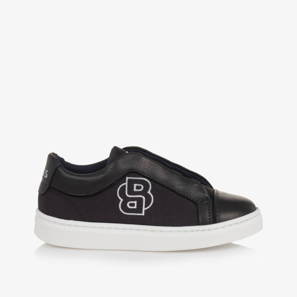 BOSS-Boys Azure Slip-On Logo Sneakers | Childrensalon Outlet