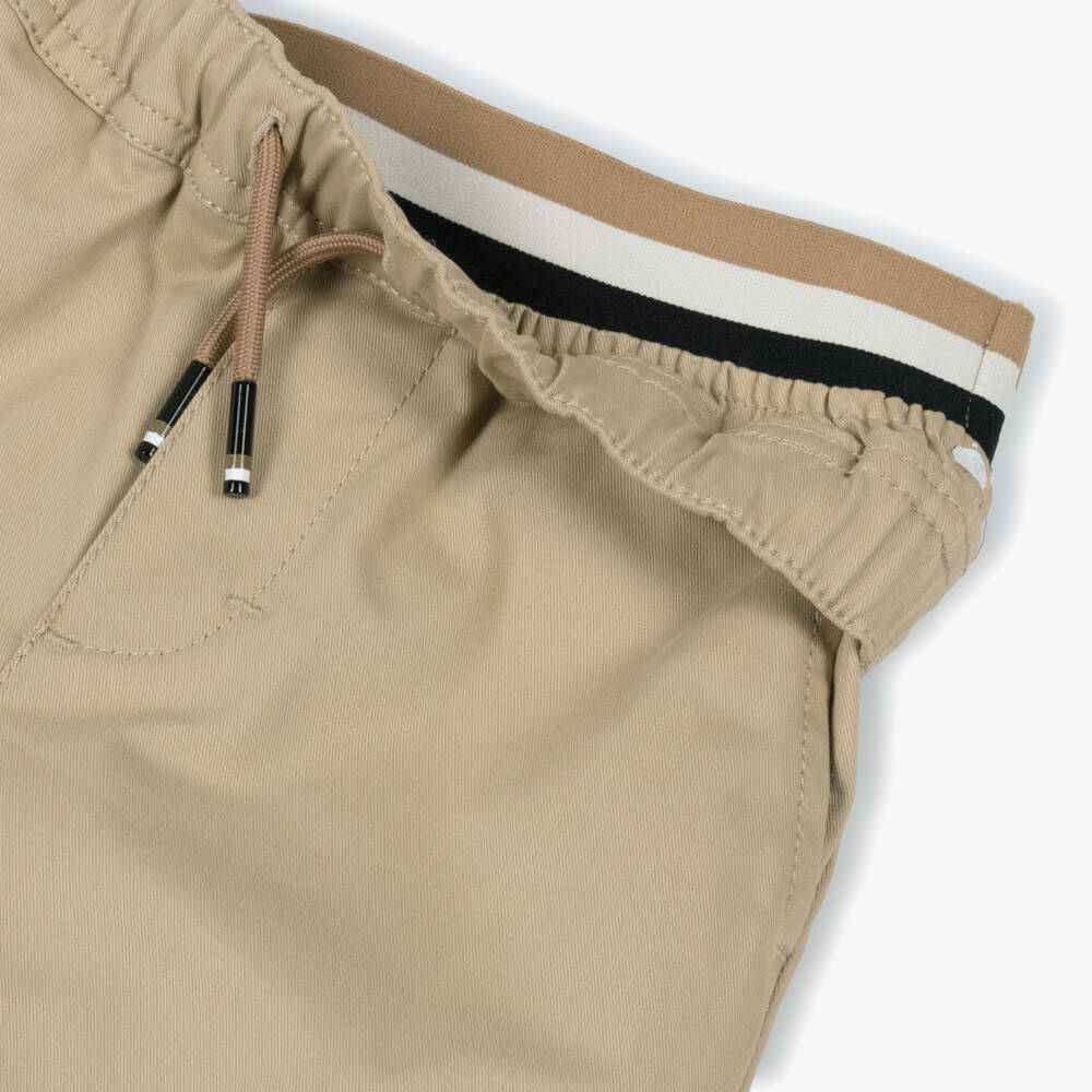 BOSS-Boys Beige Adventure Cargo Pants | Childrensalon Outlet