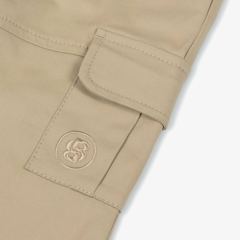 BOSS-Boys Beige Adventure Cargo Pants | Childrensalon Outlet