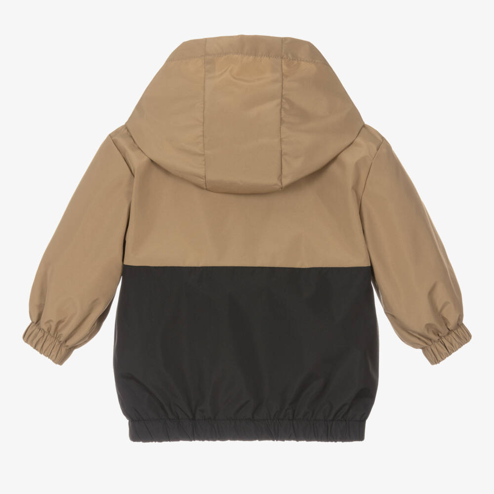 BOSS-Boys Beige & Black Windbreaker Jacket | Childrensalon Outlet