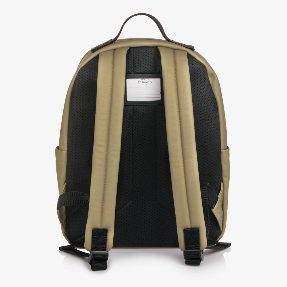 BOSS-Boys Beige Canvas Backpack & Pencil Case (38cm) | Childrensalon Outlet
