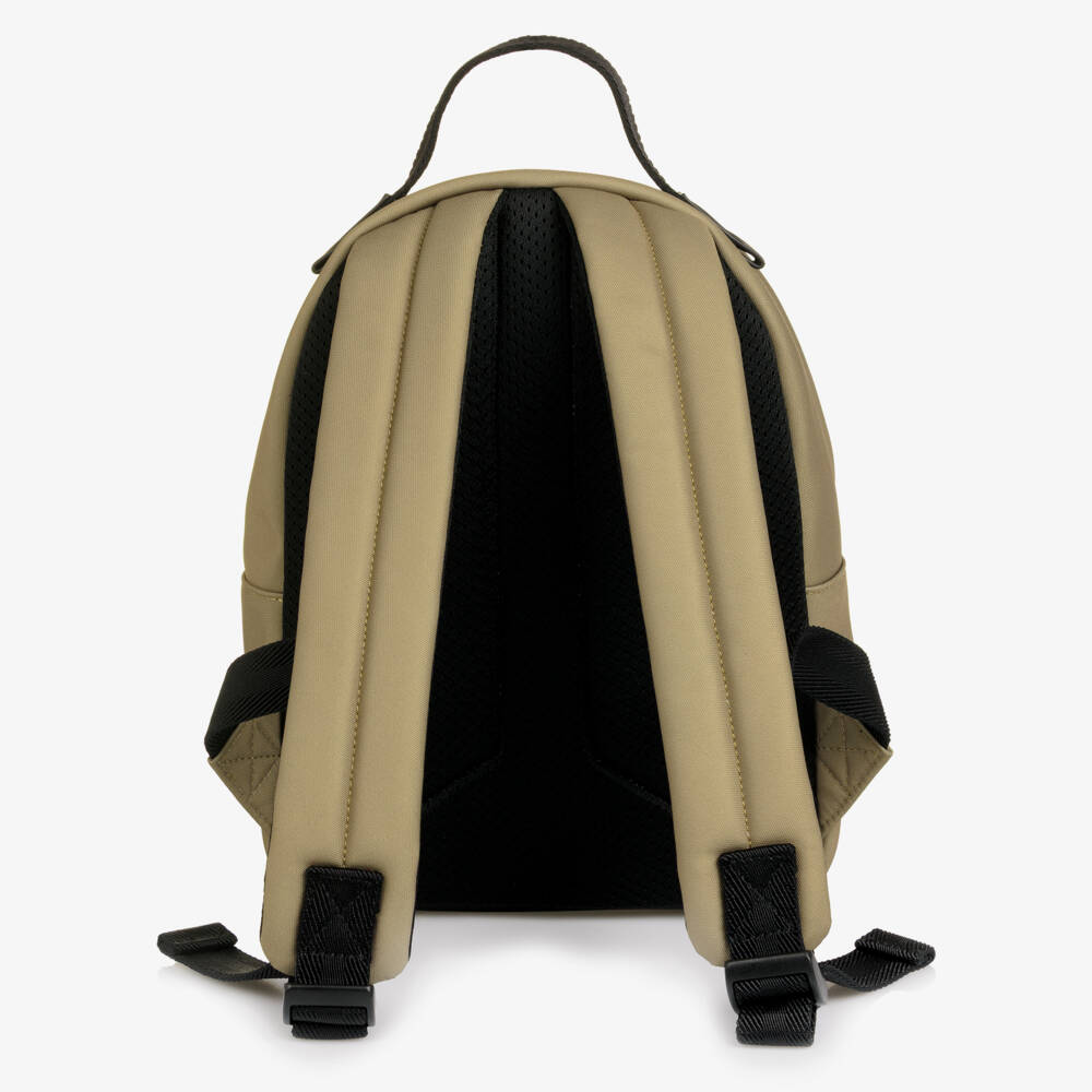 BOSS-Boys Beige Canvas Mini Backpack (28cm) | Childrensalon Outlet