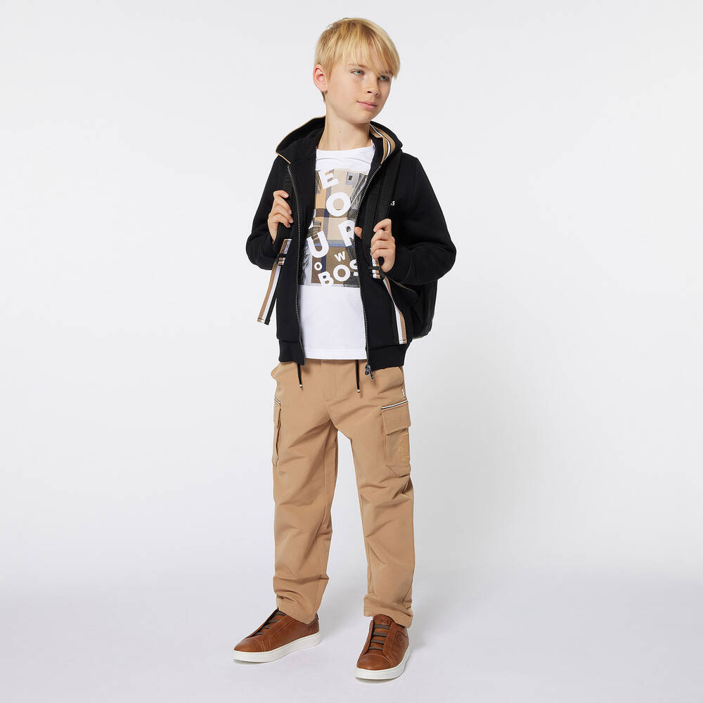 BOSS-Бежевые брюки-карго Double B для мальчиков | Childrensalon Outlet