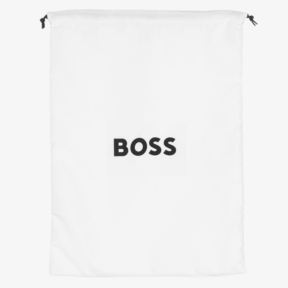 BOSS-Boys Black Canvas Backpack (35cm) | Childrensalon Outlet