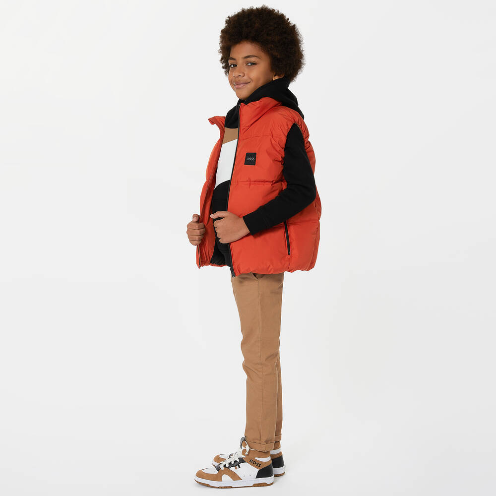 BOSS-Черная худи с цветовыми блоками | Childrensalon Outlet