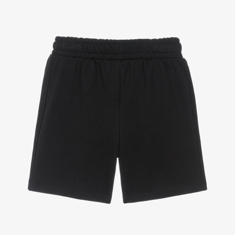 BOSS-Boys Black Cotton Jersey Team BOSS Shorts | Childrensalon Outlet