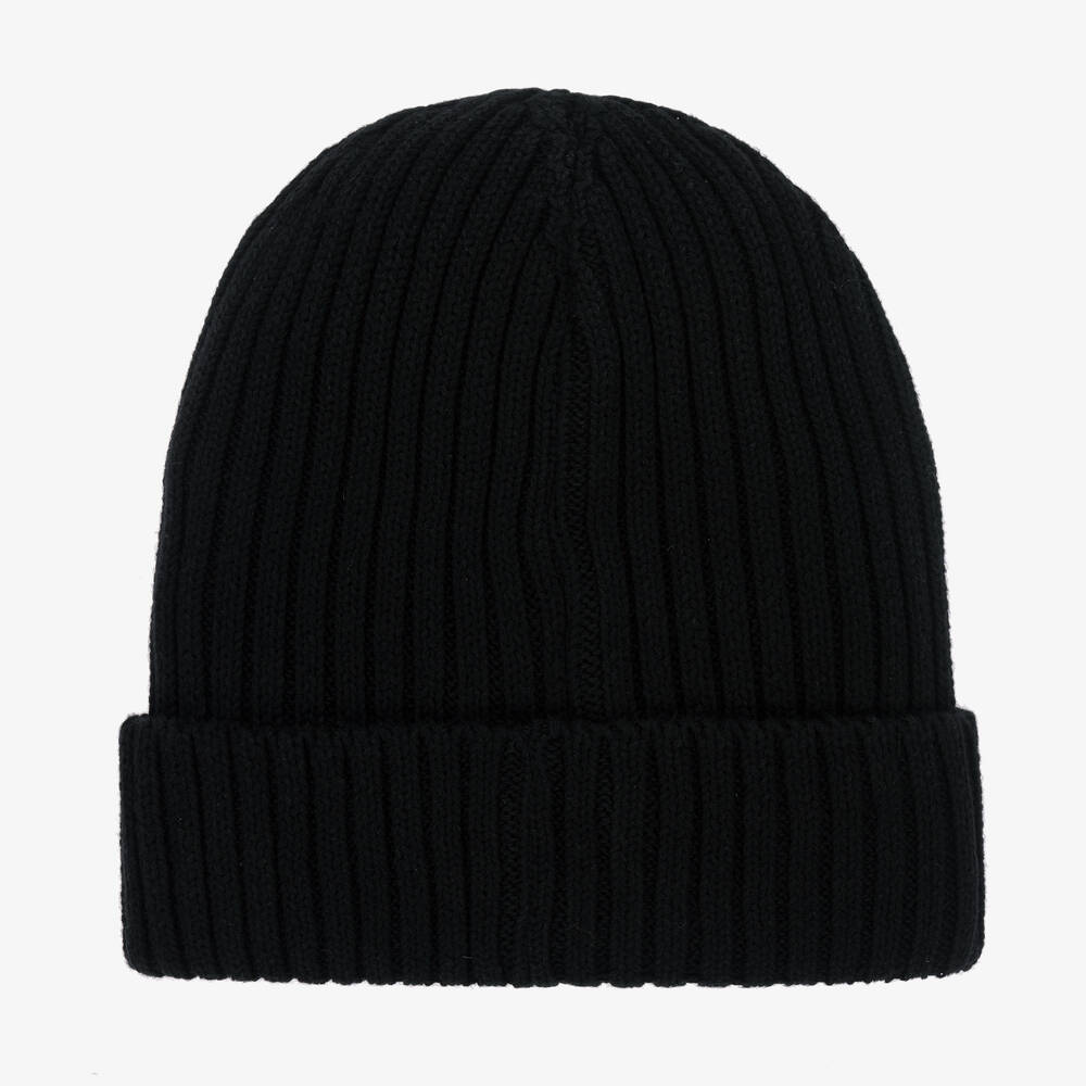 Boys black beanie hat 2025