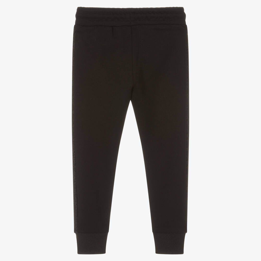 BOSS-جوغرز قطن جيرسي لون أسود للأولاد | Childrensalon Outlet