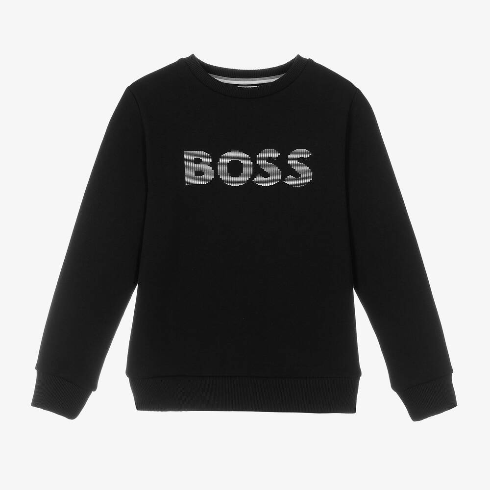 BOSS BOYS BLACK PULLOVER J52343 main image 1