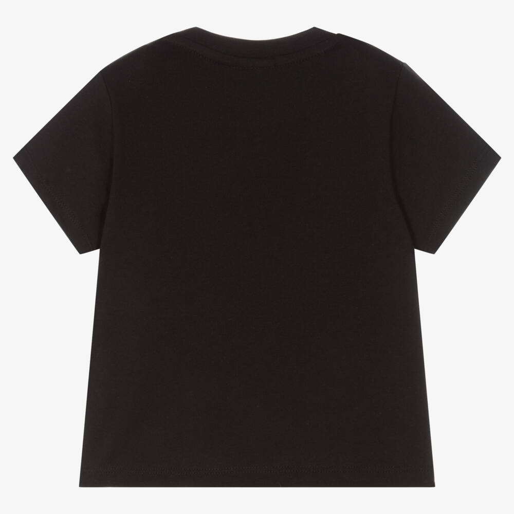 BOSS-Boys Black Cotton T-Shirt | Childrensalon Outlet