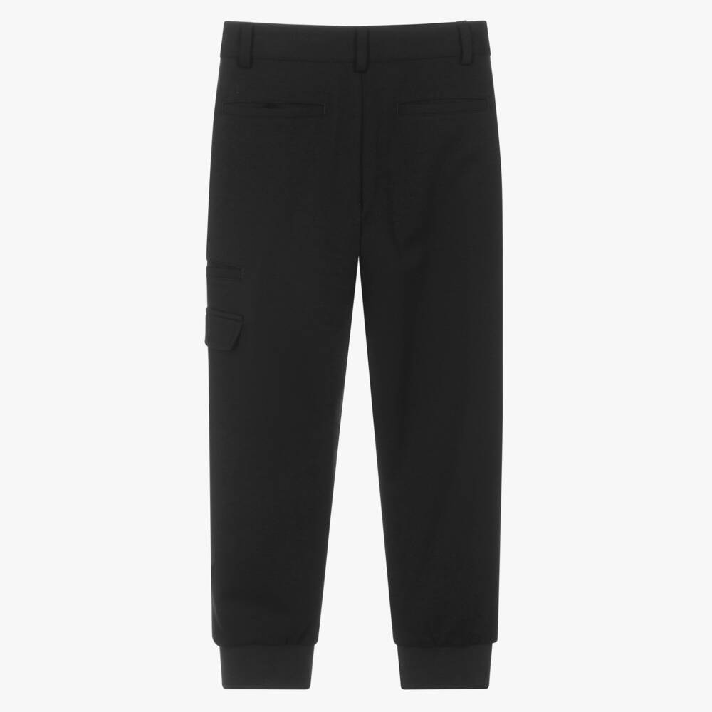 BOSS-Черные карго брюки с манжетами для мальчиков | Childrensalon Outlet