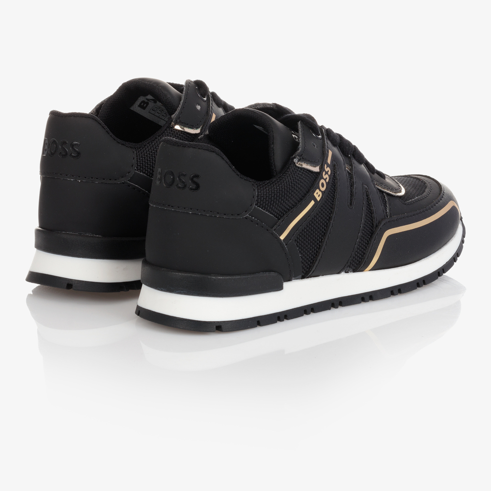 Boys black trainer on sale