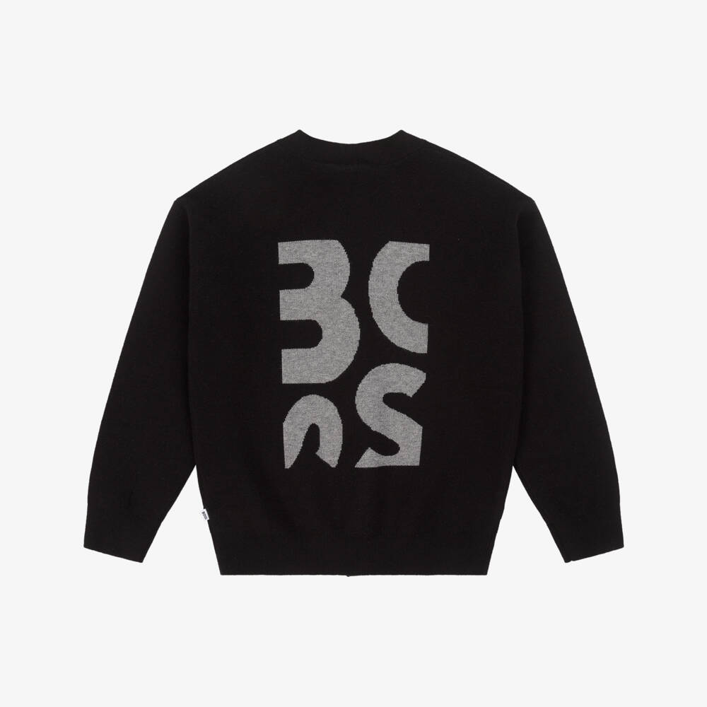 BOSS-Классический черный вязаный кардиган для мальчиков | Childrensalon Outlet