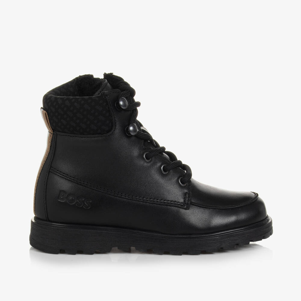 Hugo boss sale black boots