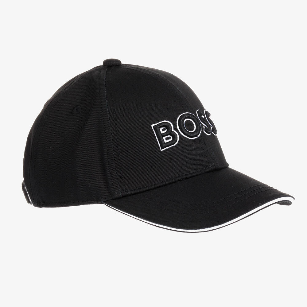 BOSS - Boys Black Logo Cap | Childrensalon