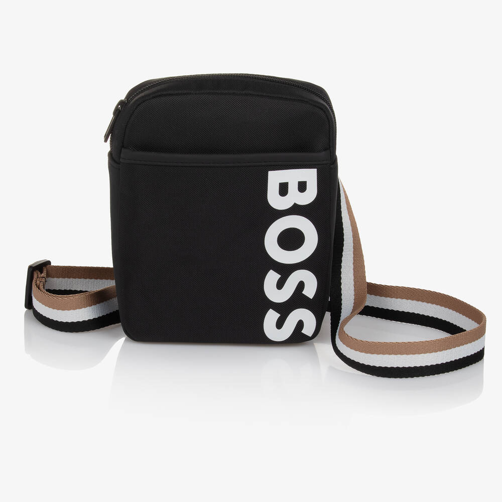 Boys Black Messenger Bag 19cm