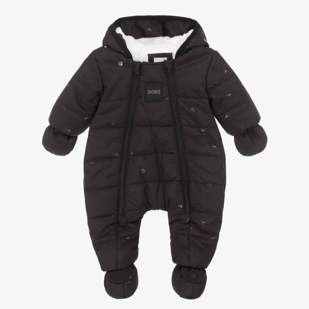 BOSS-Комбинезон черный с монограммой для мальчиков | Childrensalon Outlet