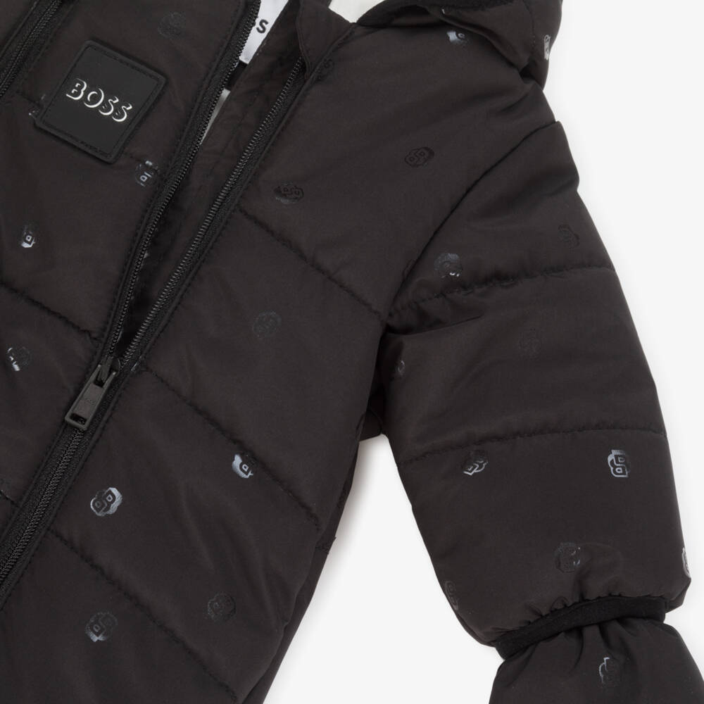 BOSS-Комбинезон черный с монограммой для мальчиков | Childrensalon Outlet