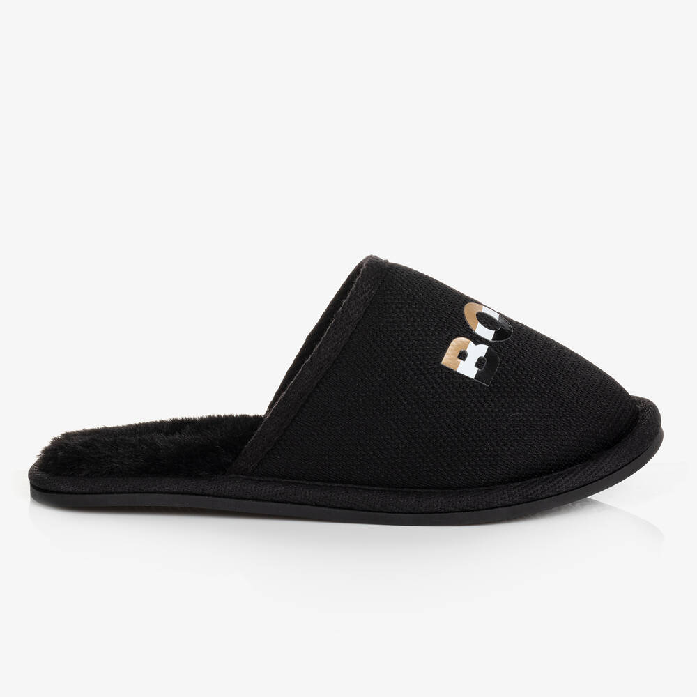 BOSS - Chaussons noirs rembourrés en mesh | Childrensalon