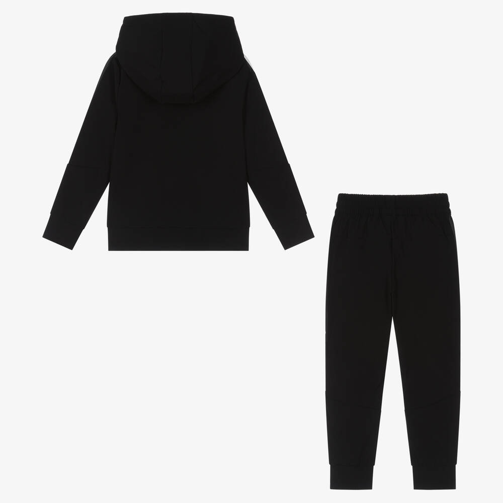 BOSS-Boys Black Signature Striped Tracksuit | Childrensalon Outlet