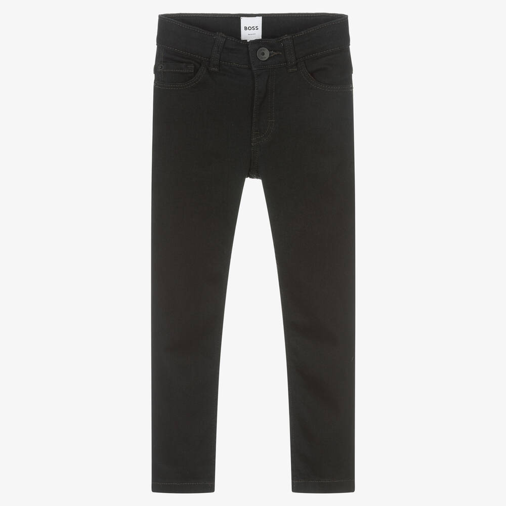 BOSS - Boys Black Slim Denim Jeans | Childrensalon