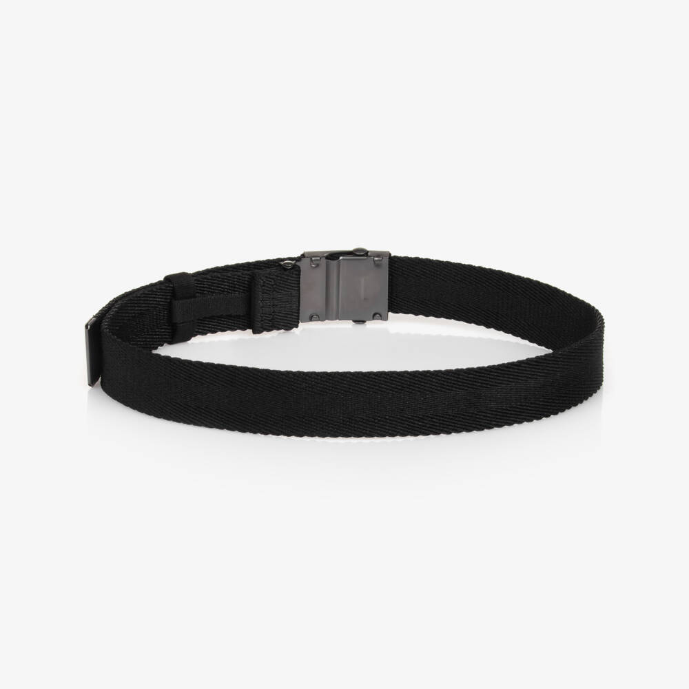 BOSS-Boys Black Woven Accessory Belt | Childrensalon Outlet