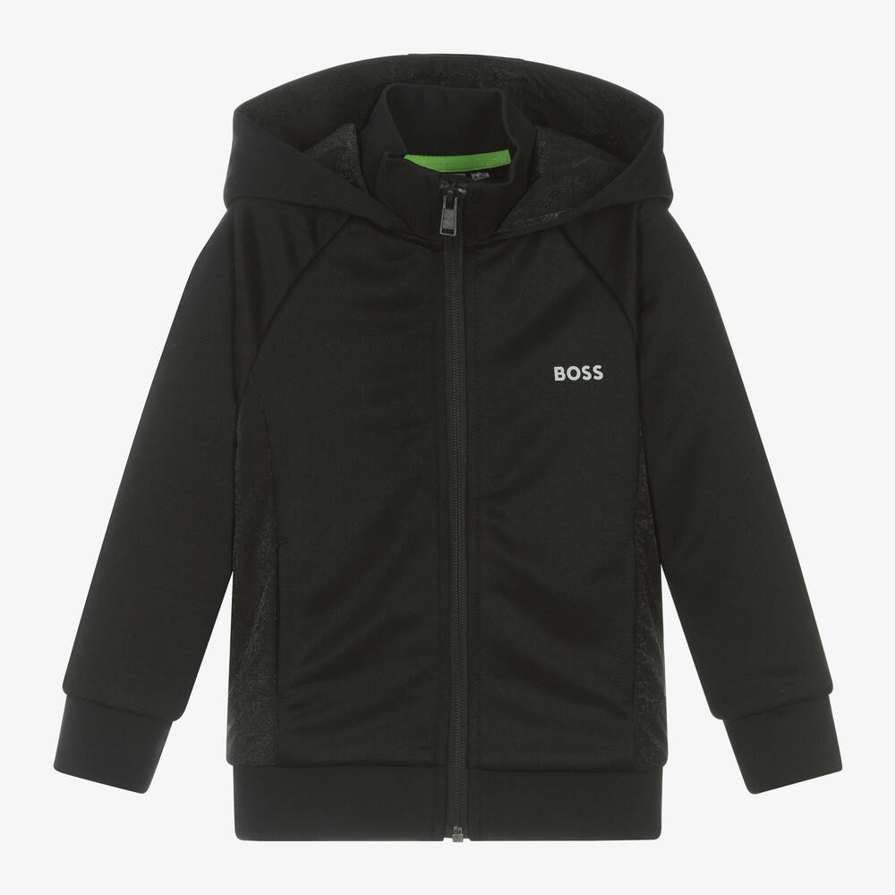 Boys black zip up hoodie hot sale