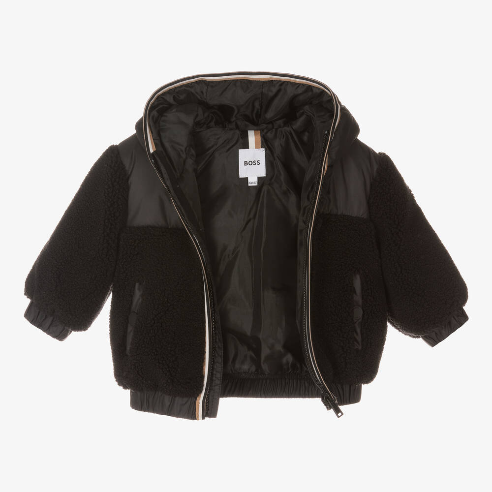 بوس-جاكيت بسحّاب أطفال ولادي لون أسود | Childrensalon Outlet