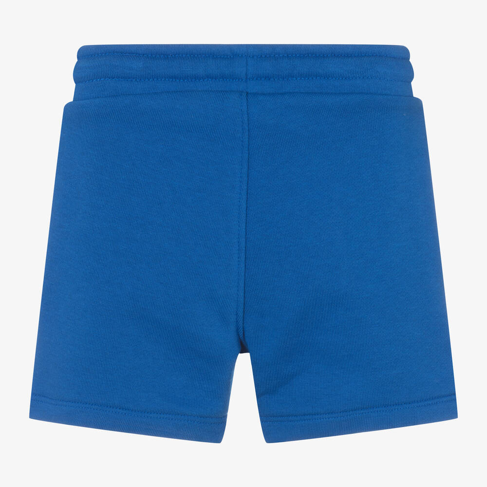 BOSS-Boys Blue Cotton Jersey Shorts | Childrensalon Outlet