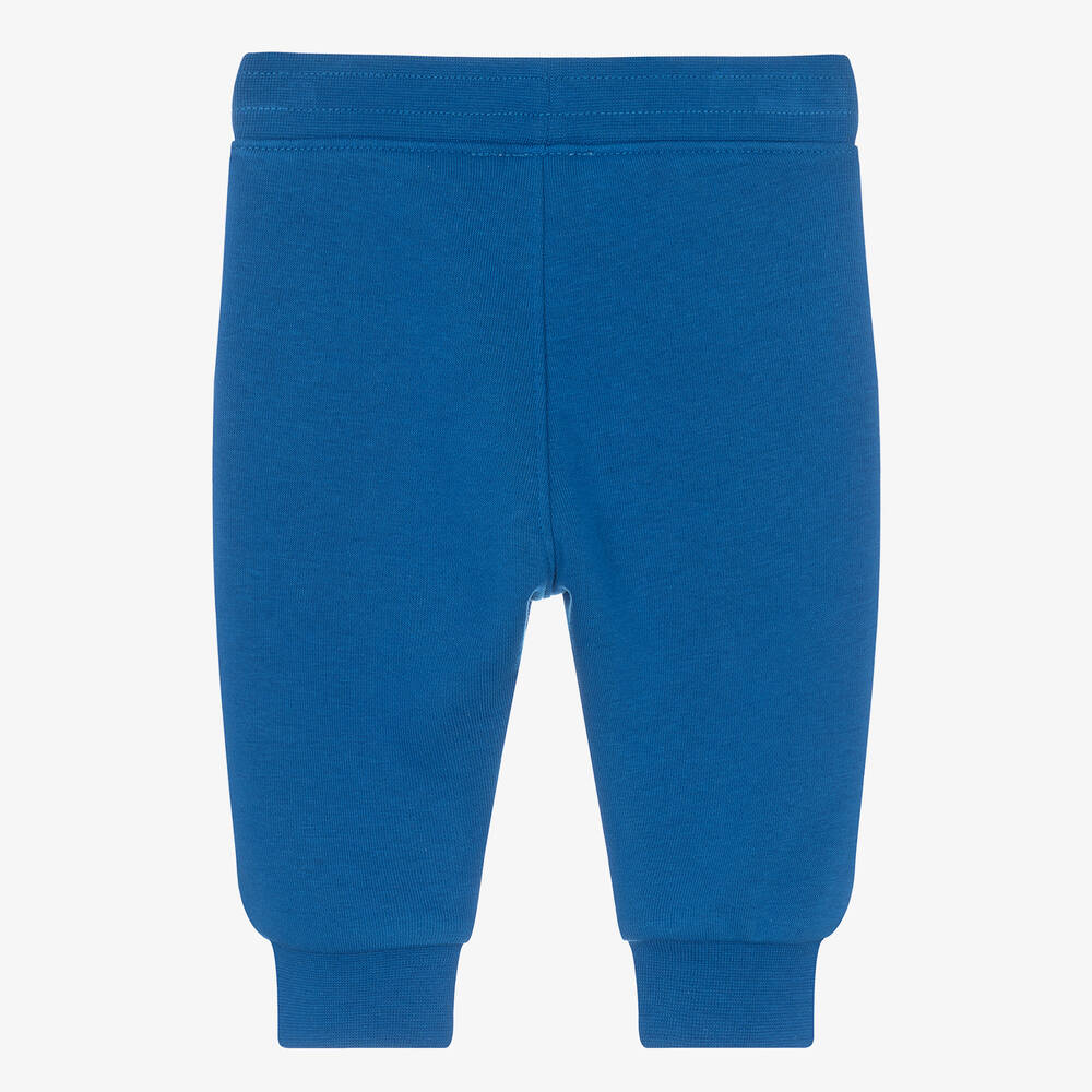 BOSS-Boys Blue Cotton Joggers | Childrensalon Outlet