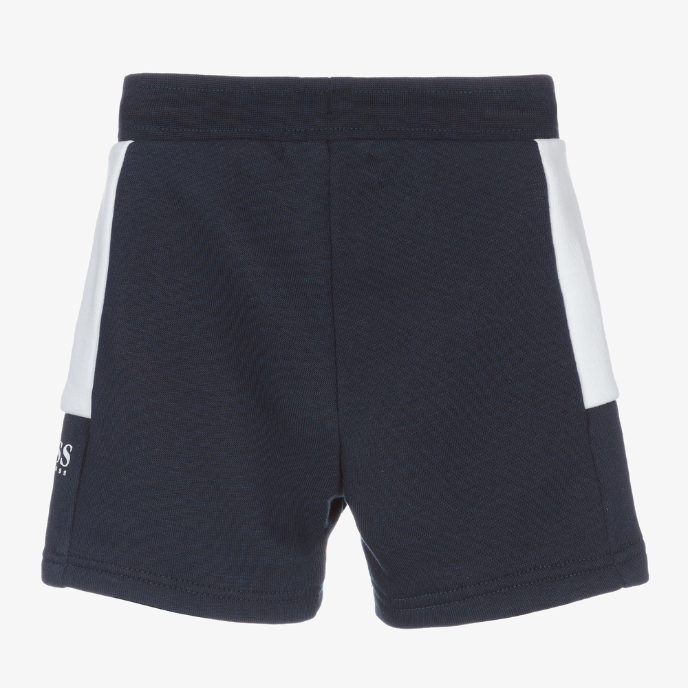 BOSS Short bleu en coton Garcon