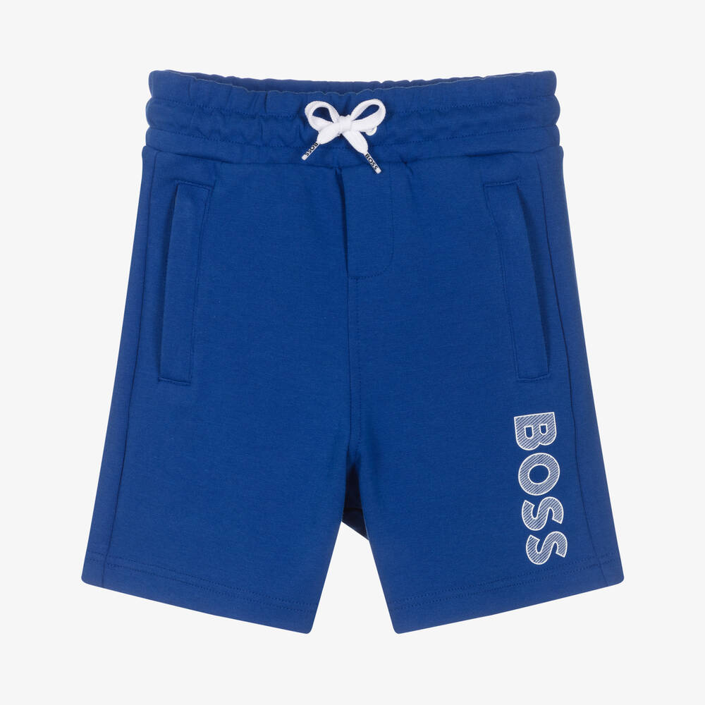 BOSS - Blaue Baumwollshorts für Jungen | Childrensalon