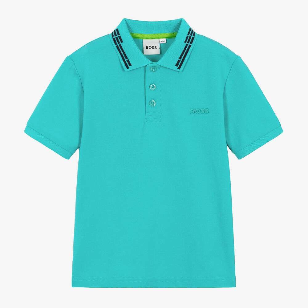 Boys boss polo shirt sales