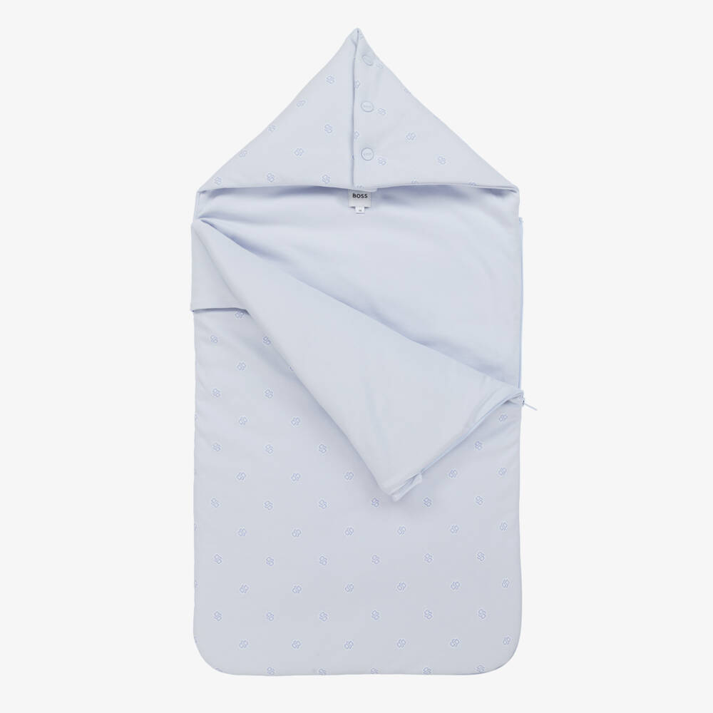 BOSS-Boys Blue Cozy Cotton Cocoon | Childrensalon Outlet