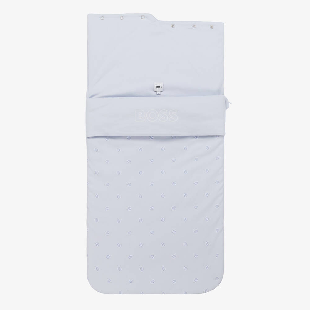 BOSS-Boys Blue Cozy Cotton Cocoon | Childrensalon Outlet