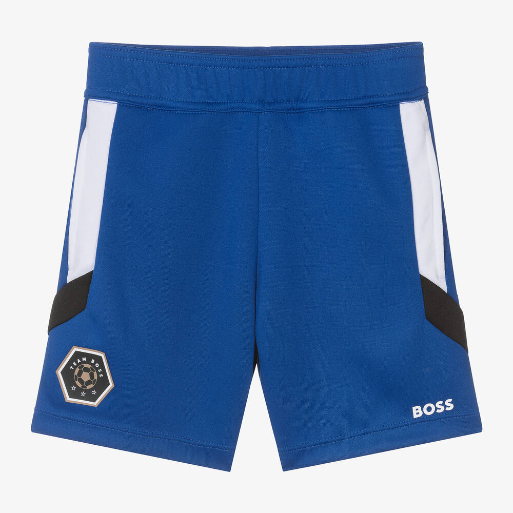 BOSS-Синие футбольные шорты для мальчиков | Childrensalon Outlet