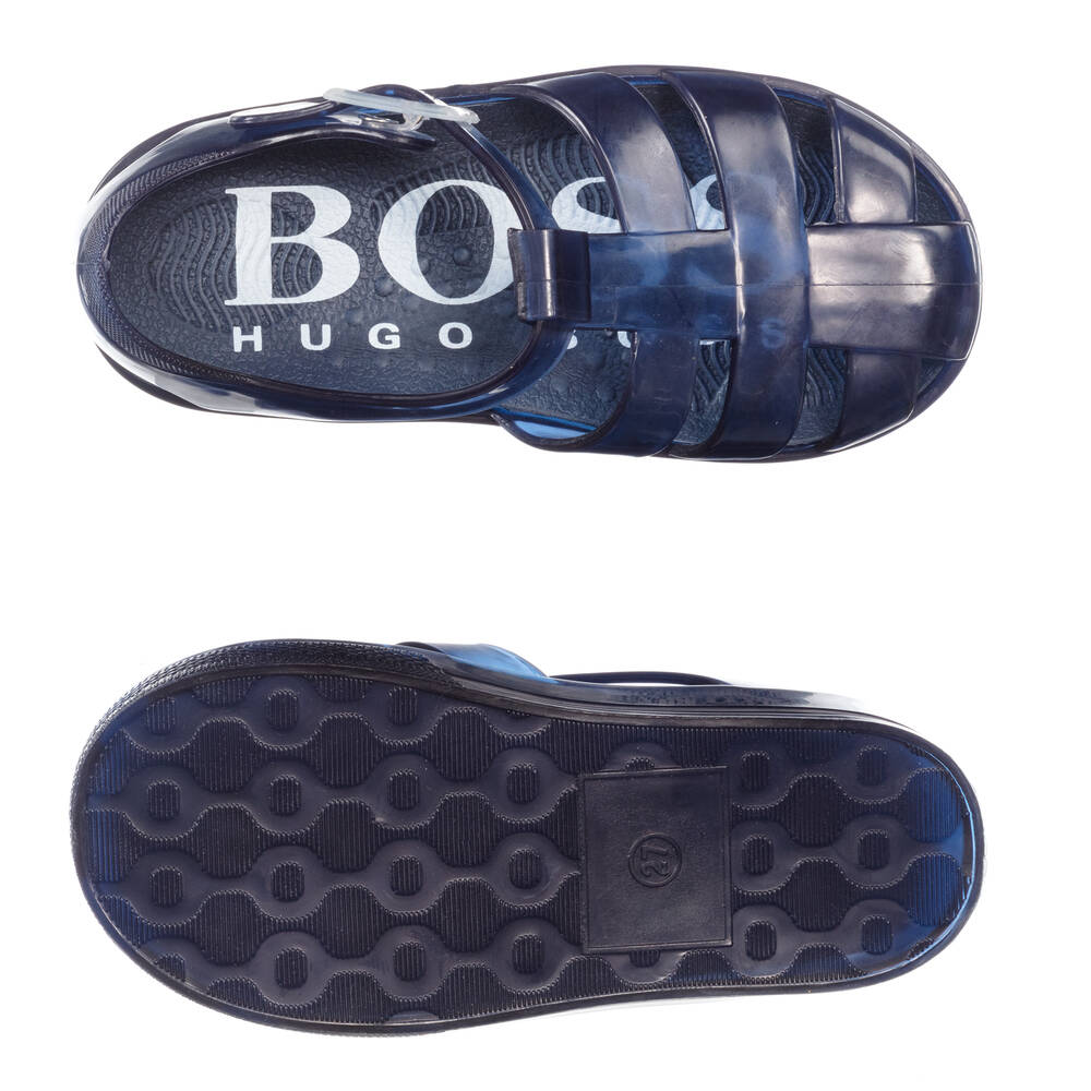 BOSS Boys Blue Jelly Shoes Childrensalon Outlet
