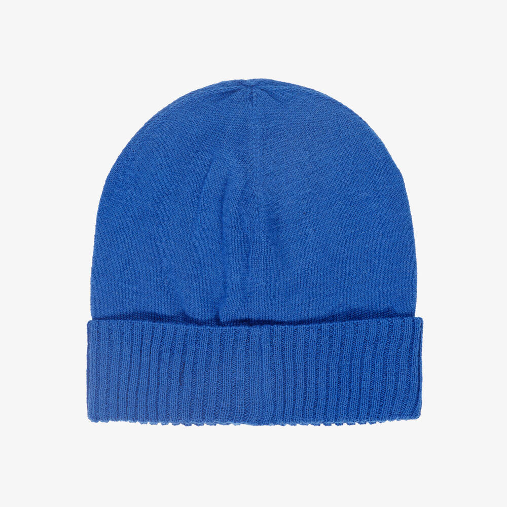 BOSS-Синяя вязаная шапка-бини для мальчиков | Childrensalon Outlet