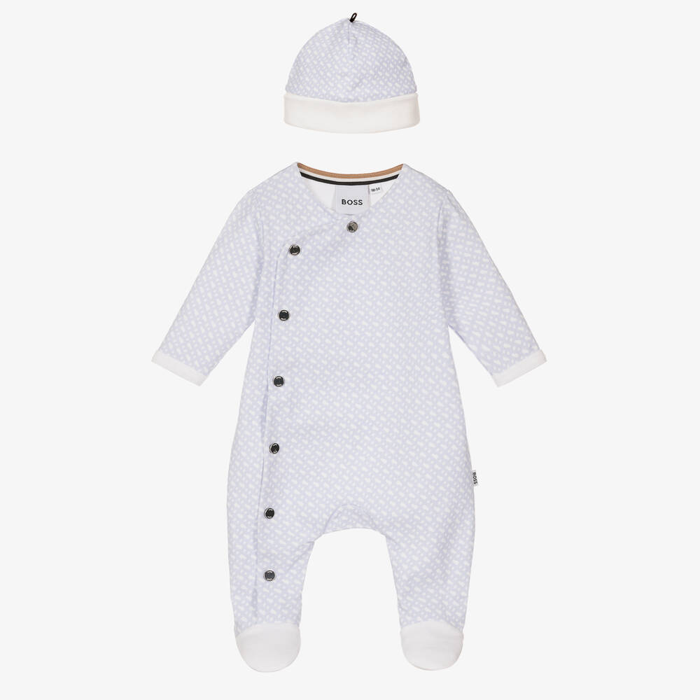 BOSS - Dors-bien et bonnet bleu bébé | Childrensalon