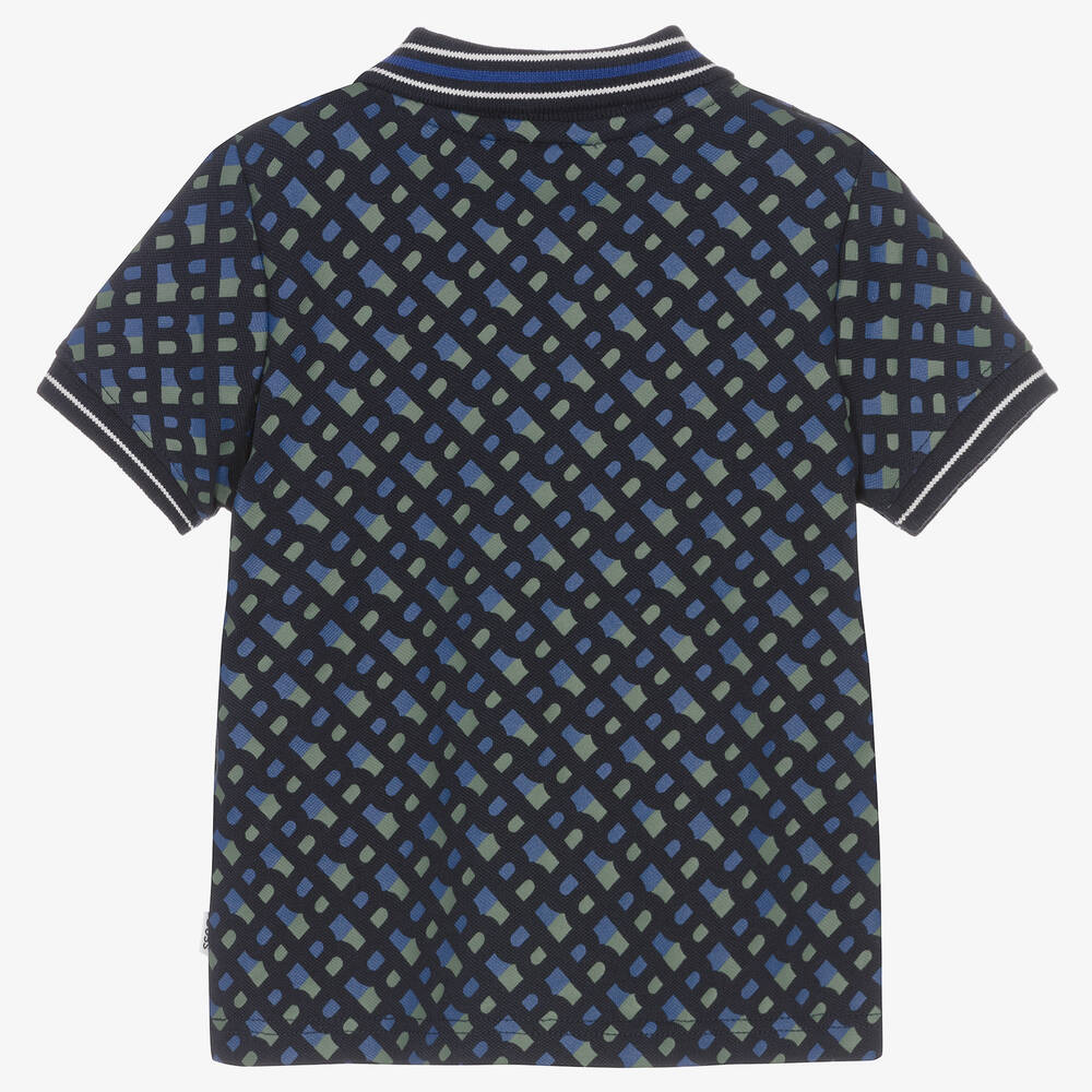 بوس-توب بولو أطفال ولادي قطن بيكيه لون كحلي | Childrensalon Outlet